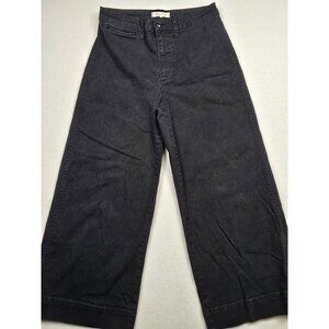 Madewell Womens Wide-Leg Crop Pants Size 29 Black